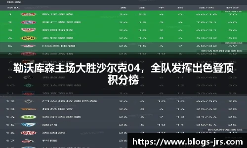 勒沃库森主场大胜沙尔克04，全队发挥出色登顶积分榜